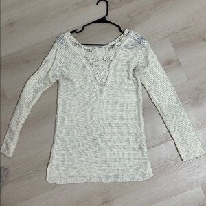 Hippie Rose Ivory Lace Knit Top